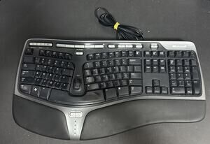 Microsoft 4000 V1.0 KU-0462 1048 Natural Ergonomic Keyboard Palm Lift Tested